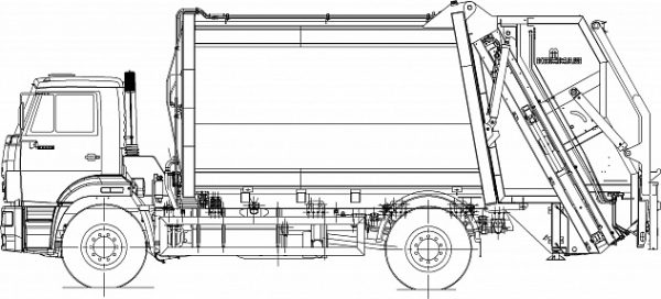 МУСОРОВОЗ С ЗАДНЕЙ ЗАГРУЗКОЙ КО-427-72